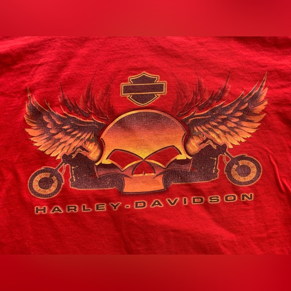 Vintage Red Harley Davidson T Shirt size L - Picture 3 of 5